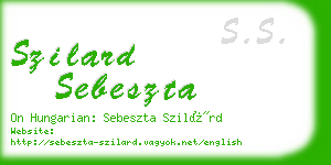 szilard sebeszta business card